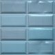 Panou decorativ, PVC, model caramida 3D, albastru, 96x48.5 cm - imagine 3