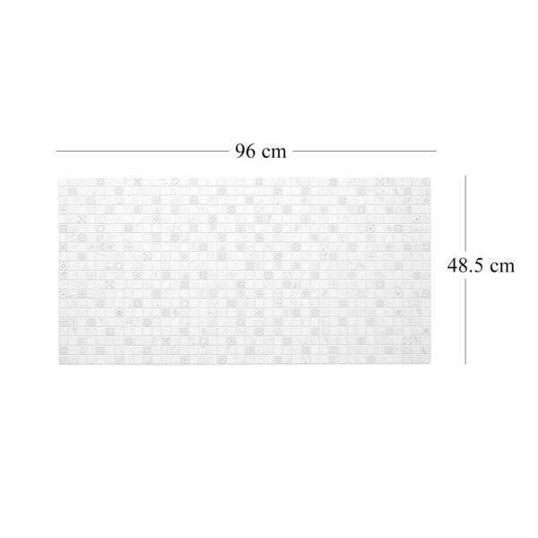 Panou decorativ, PVC, model mozaic, nuante gri si alb, 96x48.5cm - imagine 4