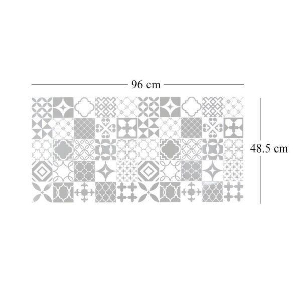Panou decorativ, PVC, model mozaic, alb si negru, 96x48.5cm - imagine 2