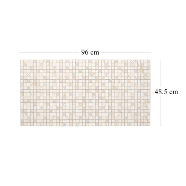 Panou decorativ, PVC, model mozaic, nuante portocaliu murdar, 96x48.5cm - imagine 4