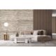 Panou decorativ, PVC, model piatra 3D, nuante crem, 96x48.5 cm - imagine 3