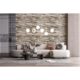 Panou decorativ, PVC, model piatra 3D, nuante maro si negru, 96x48.5cm - imagine 4