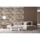 Panou decorativ, PVC, model piatra 3D, nuante maro si negru, 96x48.5cm - imagine 3