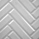 Panou decorativ, PVC, model zig-zag 3D, alb, 96x48.5cm - imagine 5
