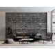 Panou decorativ, PVC, model caramida 3D, negru, 96x48.5cm - imagine 2
