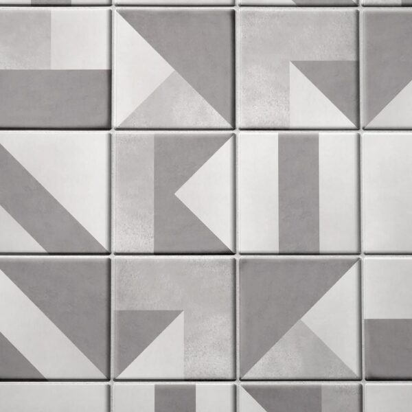 Panou decorativ, PVC, model marmura, geometric, alb si gri, 96x48.5cm - imagine 7