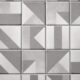 Panou decorativ, PVC, model marmura, geometric, alb si gri, 96x48.5cm - imagine 7