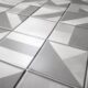 Panou decorativ, PVC, model marmura, geometric, alb si gri, 96x48.5cm - imagine 6