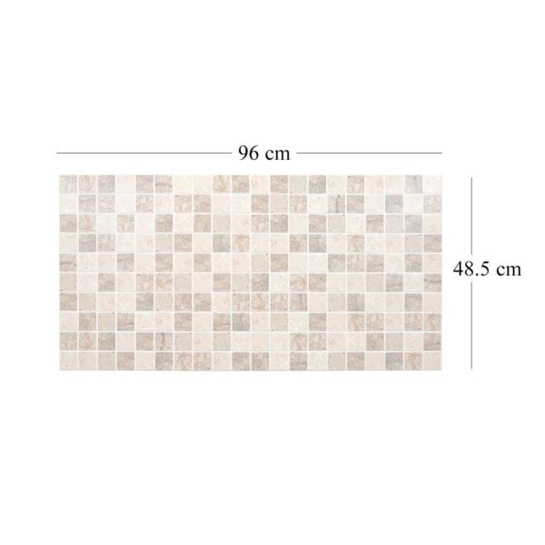 Panou decorativ, PVC, model mozaic, nuante maro murdar, 96x48.5cm - imagine 4