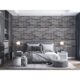 Panou decorativ, PVC, model caramida 3D, nuante cenusiu inchis, 96x48.5cm - imagine 4