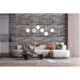 Panou decorativ, PVC, model caramida 3D, nuante cenusiu inchis, 96x48.5cm - imagine 3