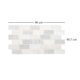 Panou decorativ, PVC, model textil 3D, nuante gri pastel, 96x48.5cm - imagine 4