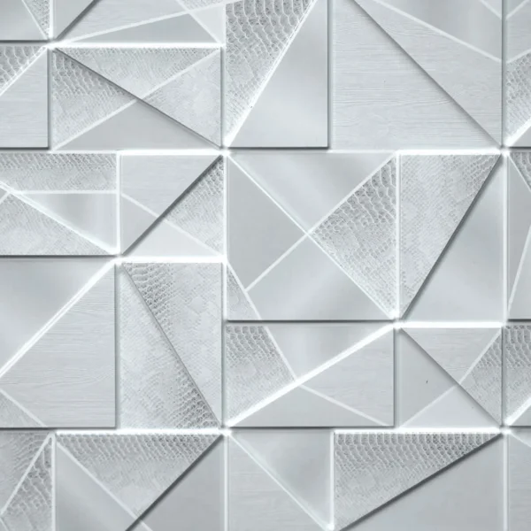 Panou decorativ, PVC, model marmura 3D, abstract, nuante gri, 96x48.5 cm  - imagine 6