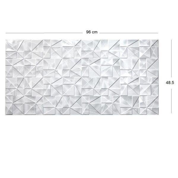 Panou decorativ, PVC, model marmura 3D, abstract, nuante gri, 96x48.5 cm  - imagine 4