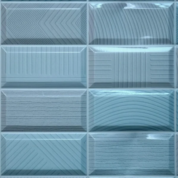 Panou decorativ, PVC, model caramida 3D, albastru, 96x48.5 cm - imagine 5