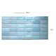 Panou decorativ, PVC, model caramida 3D, albastru, 96x48.5 cm - imagine 4