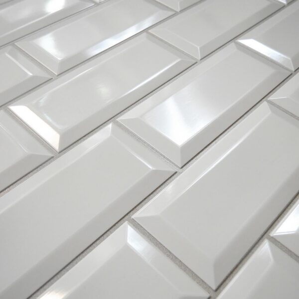 Panou decorativ, PVC, model caramida 3D, alb, 96x48.5 cm - imagine 5