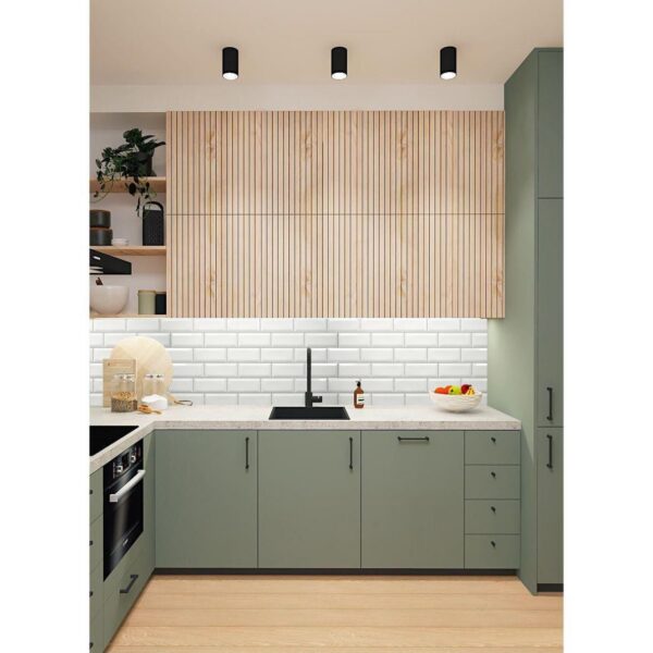 Panou decorativ, PVC, model caramida 3D, alb, 96x48.5 cm - imagine 2
