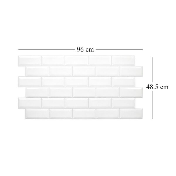 Panou decorativ, PVC, model caramida 3D, gri, 96x48.5 cm - imagine 4