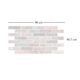 Panou decorativ, PVC, model caramida 3D, gri si portocaliu, 96x48.5 cm - imagine 2