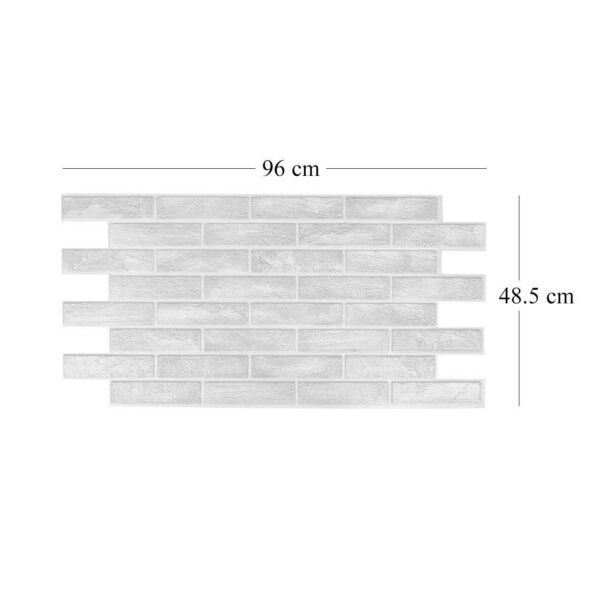 Panou decorativ, PVC, model caramida 3D, maro ars, 96x48.5 cm - imagine 2