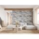 Panou decorativ, PVC, model piatra 3D, nuante gri deschis si inchis, 96x48.5 cm - imagine 4