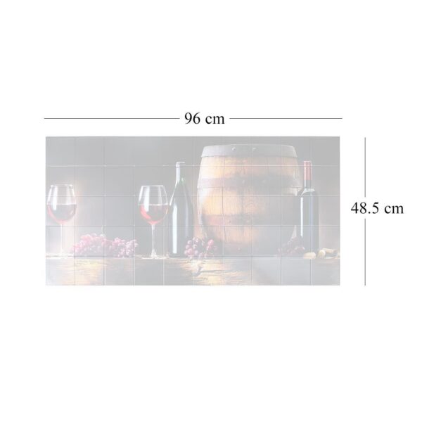 Panou decorativ, PVC, model vin, maro si negru, 96x48.5 cm - imagine 2