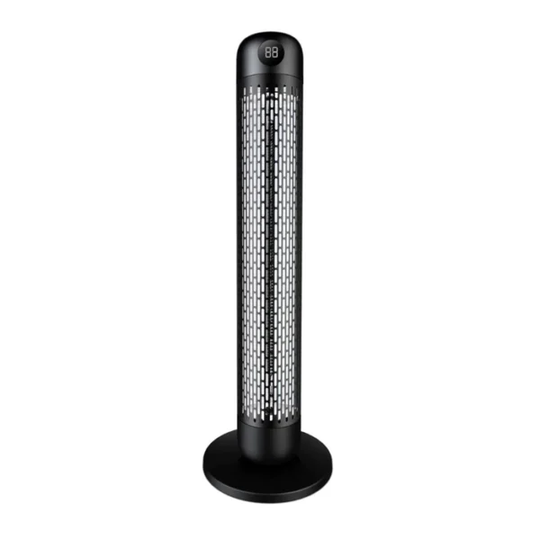 Incalzitor radiant cu Infrarosu, 2000W, senzor de miscare, telecomanda, display LED, 2 trepte de putere, interior-exterior, negru - imagine 2