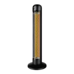 Incalzitor radiant cu Infrarosu, 2000W, senzor de miscare, telecomanda, display LED, 2 trepte de putere, interior-exterior, negru