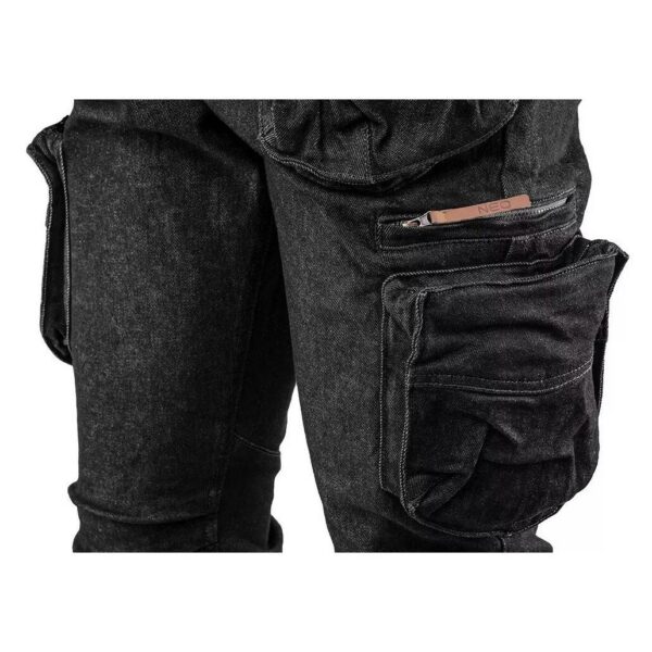 Pantaloni de lucru cu 5 buzunare, model DENIM, negru, marime XXL, NEO - imagine 5