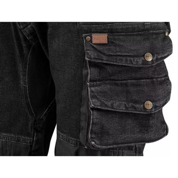 Pantaloni de lucru tip blugi, NEO, model Denim, negru, marimea L/52 - imagine 7