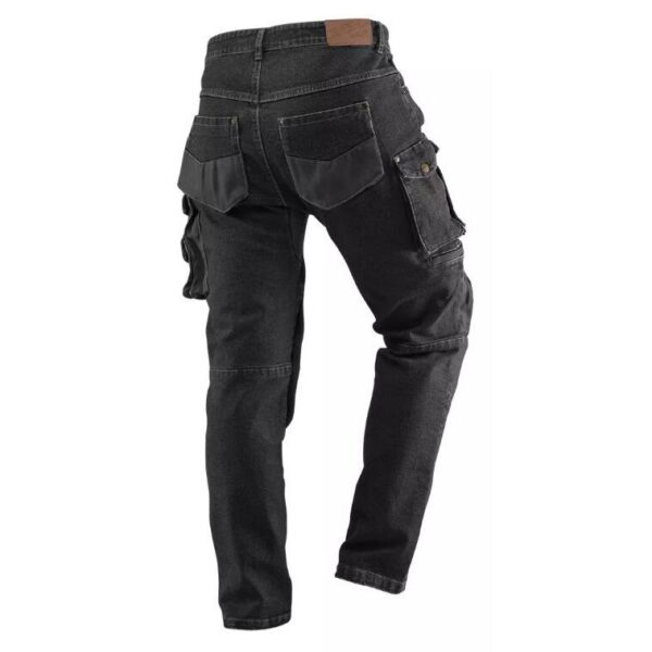 Pantaloni de lucru tip blugi, NEO, model Denim, negru, marimea XXL/56 - imagine 3