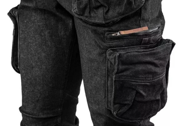 Pantaloni de lucru cu 5 buzunare, model DENIM, negru, marime L, NEO - imagine 8
