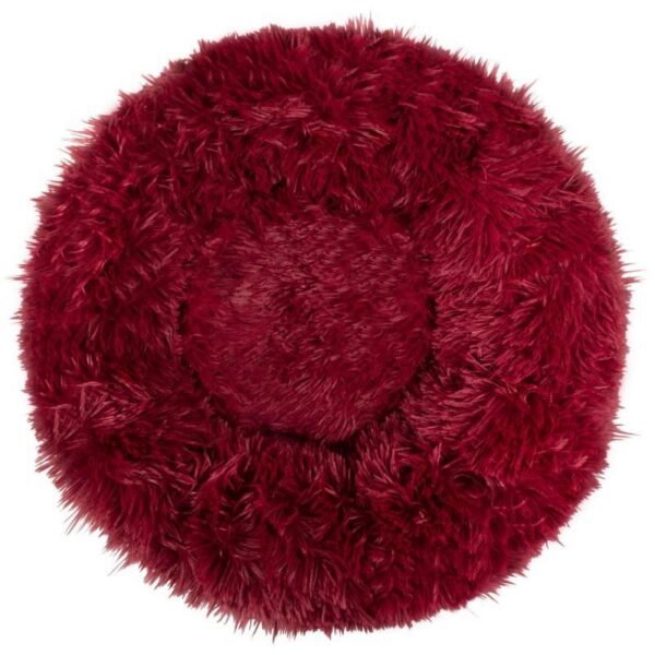 Culcus moale, pentru caine/pisica, rosu, 80 cm - imagine 4