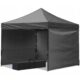 Pavilion pentru gradina/comercial, cadru metalic, 3 pereti, pliabil, gri, 3x3x3.16 m - imagine 4