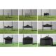 Pavilion pentru gradina/comercial, cadru metalic, 3 pereti, pliabil, negru, 3x3x3.16 m - imagine 4