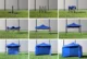 Pavilion pentru gradina/comercial, cadru metalic, 3 pereti, pliabil, albastru, 3x3x3.16 m - imagine 9