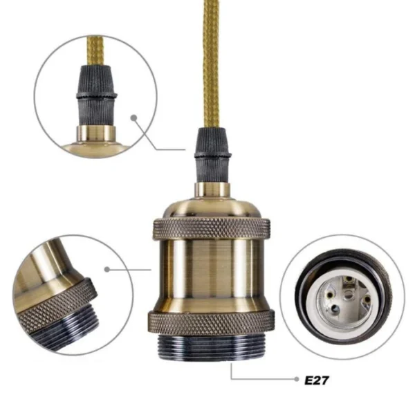 Pendul Vintage pentru Bec, Dulie E27 - imagine 2