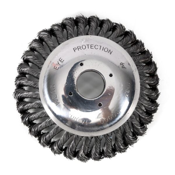 Perie sarma, tip cupa, cu toroane, pentru motocoasa/trimmer, Micul Fermier, 150 mm - imagine 4