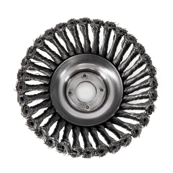 Perie sarma, tip cupa, cu toroane, pentru motocoasa/trimmer, Micul Fermier, 150 mm - imagine 3