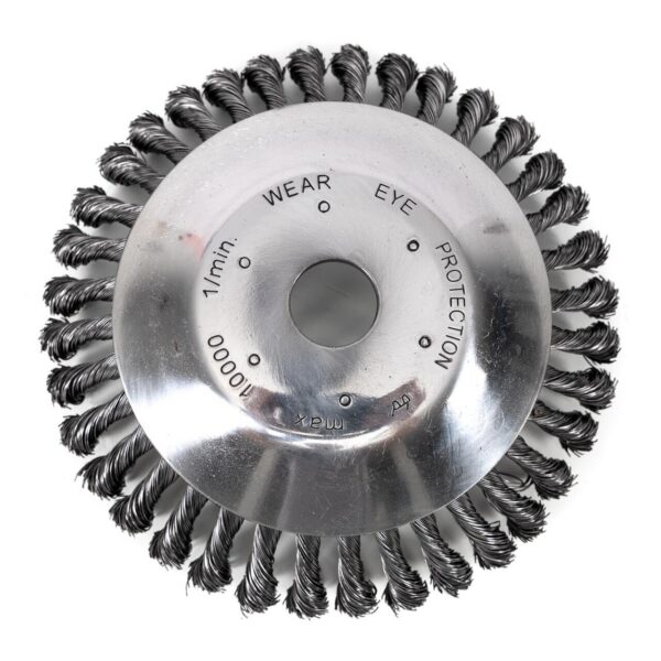 Perie sarma, tip cupa, cu toroane, pentru motocoasa/trimmer, Micul Fermier, 200 mm - imagine 3