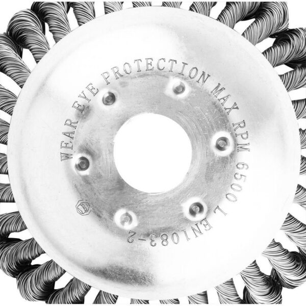 Perie sarma, tip cupa, cu toroane, pentru motocoasa/trimmer, otel, 150x25.4 mm, Graphite  - imagine 4