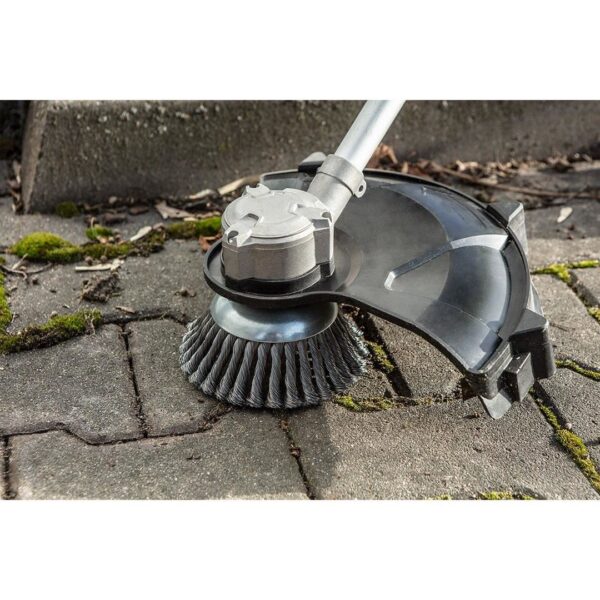 Perie sarma, tip cupa, cu toroane, pentru motocoasa/trimmer, otel, 150x25.4 mm, Graphite  - imagine 3