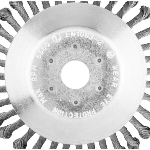 Perie sarma, tip cupa, cu toroane, pentru motocoasa/trimmer, otel, 200x25.4 mm, Graphite - imagine 4