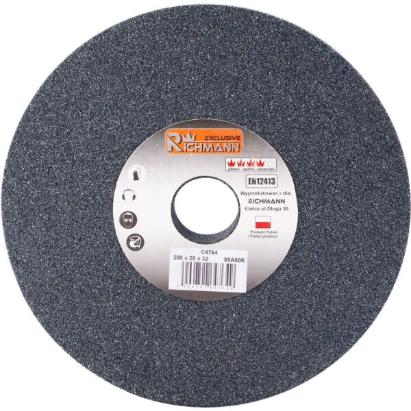 Piatra polizor de banc, gri, granulatie 60K, 200x20x32 mm, Richmann Exclusive - imagine 2