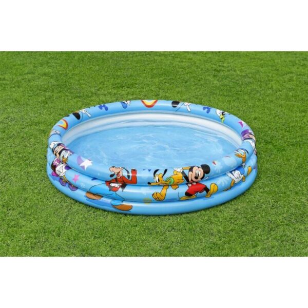 Piscina gonflabila pentru copii, rotunda, model Mickey Mouse, 122x25 cm - imagine 4