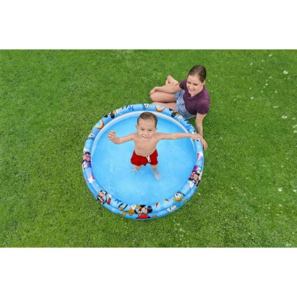 Piscina gonflabila pentru copii, rotunda, model Mickey Mouse, 122x25 cm - imagine 5