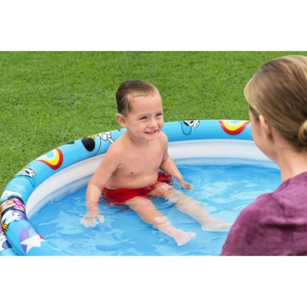 Piscina gonflabila pentru copii, rotunda, model Mickey Mouse, 122x25 cm - imagine 6