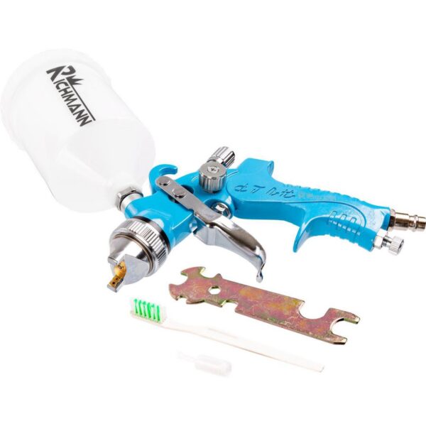 Pistol de vopsit, mini, vas superior, plastic, HVLP, 0.6 L, 1.4 mm, Richmann  - imagine 3