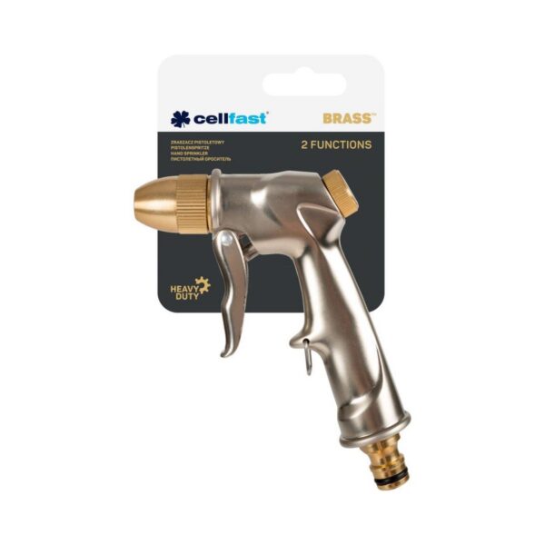 Pistol stropit gradina, 2 moduri, duza alama, Brass, Cellfast - imagine 2